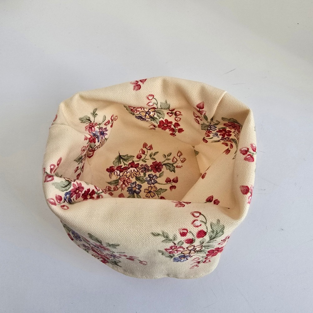 Longaberger Love Notes Basket Liner Small Cream Floral Cottagecore‎ Accessory